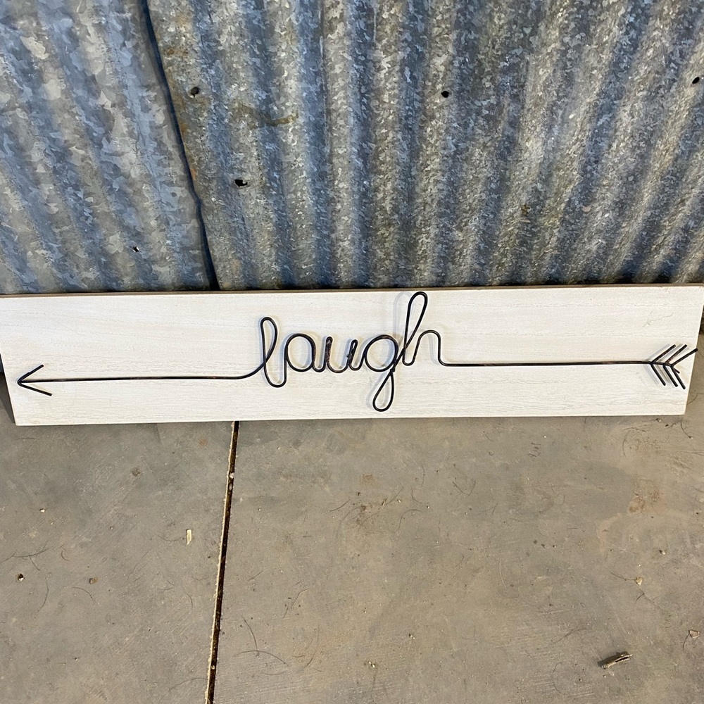 Laugh and Smile Arrow wall decor